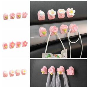 Paste Style Flower Car Small Hook Car Hanging Hook  Car Interior Accessories