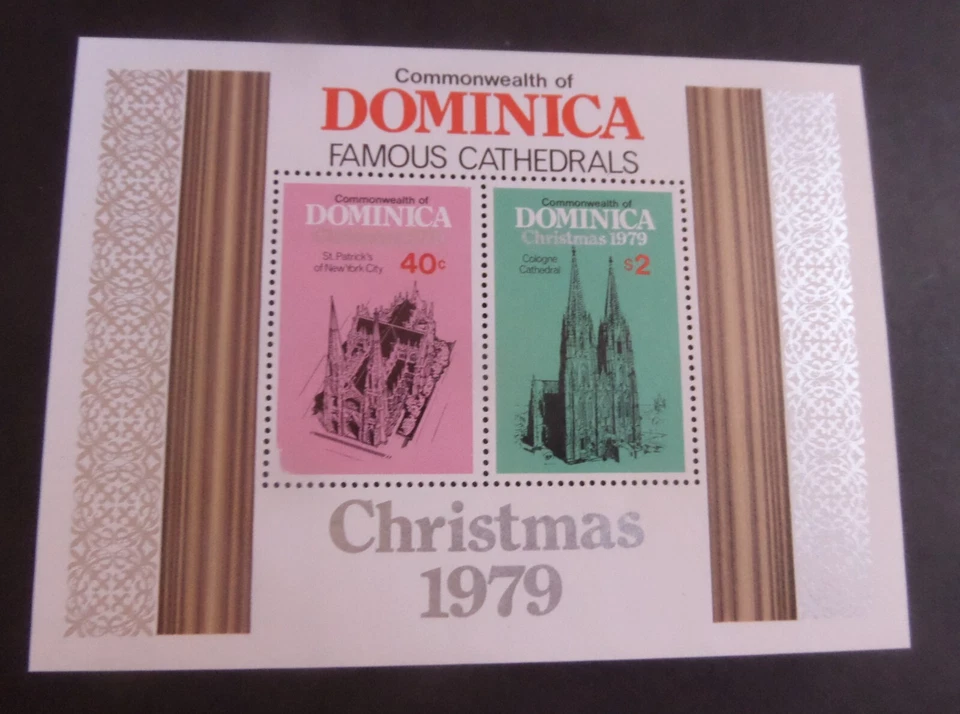 Dominica 1979 Catedrais de Natal MS686 UM MNH desmontadas em perfeito estado - Imagem 1 de 1