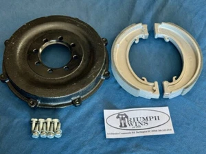Triumph Brake Drum 37-3585 with Brake Shoes 37-1406 650CC TR6 T120 Models 66-70 - Picture 1 of 2