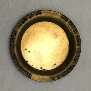 Metal Arts Co Rochester NY 4,25" latón publicidad posavasos/plato prendedor - Imagen 1 de 6