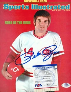 PETE ROSE CINCINNATI REDS PSA AUTHENTICATED SPORTS ILLUSTRATED COVER SIGNED 8x10 - Picture 1 of 1