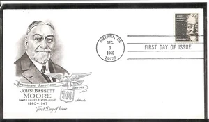 US Scott # 1295 John Bassett Moore FDC. Artmaster Cachet. - Picture 1 of 1