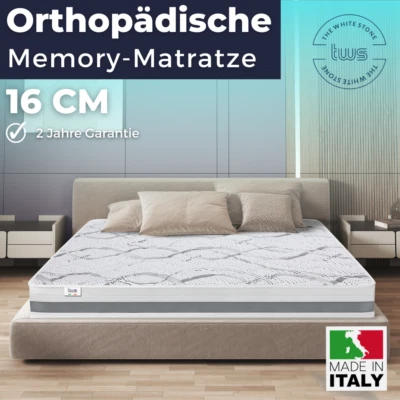 Memory-Matratze 16 cm | Ergonomisch, hypoallergen, atmungsaktiv, orthopädisch - Bild 1 von 3