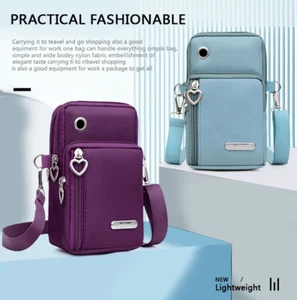 Damen Handytasche Umhängetasche Geldbörse Portemonnaie Schultertaschen Minitasche - Bild 1 von 28