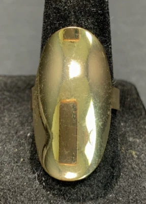 Anillo largo de cóctel tono dorado - talla 7,5 Foto 1 de 4