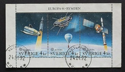 Sweden EUROPA 91 Postally Used Booklet Pane - Image 1 of 2