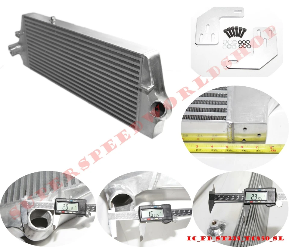 升级前置铝制中间冷却器 适合 2007 - 2010 福特福克斯 ST225 MK2 Gen3 — 第 1/4 张图片