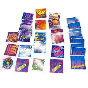 Vintage 80s 90's Stickers Teacher School Chore Chart Stars Reward 32 Stickers - Picture 1 of 5