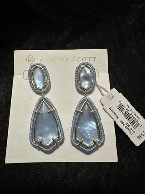 Pendientes Kendra Scott Roscados Camry Polvo Azul Periwinkle Post Gota Foto 1 de 2