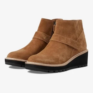 BRANDNEU 285 $ EILEEN FISHER WILDLEDER CARGO KEILABSATZ STIEFELETTEN SAVANA BRAUN GRÖSSE 9M (40) - Bild 1 von 1