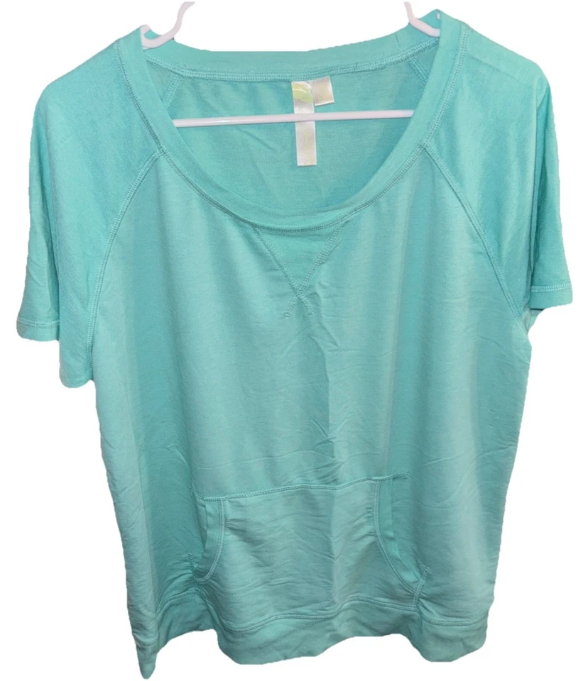 Green Tea Nuevo con Etiquetas Mujer Manga Corta Turquesa 2XL Lavado Mineral Foto 1 de 4