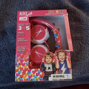NIB Altec Lansing Kid's Wired Over-Ear Headphones - Hearts Ages 3-5 - Picture 1 of 7