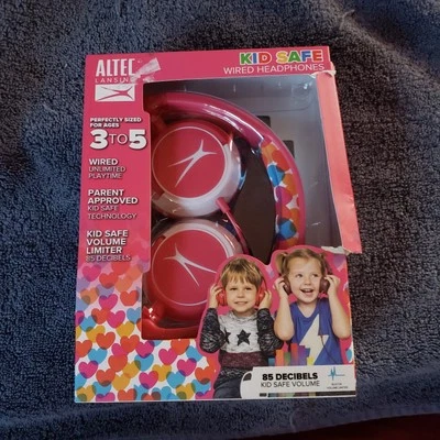 NIB Altec Lansing Kid's Wired Over-Ear Headphones - Hearts Ages 3-5 - Image 1 of 4
