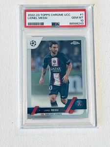 Lionel Messi 2022-23 Topps Chrome UCC #1 PSA 10 - Picture 1 of 2