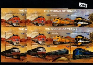 # 4X GRENADA - MNH - LOCOMOTIVES - TRAINS - Picture 1 of 1