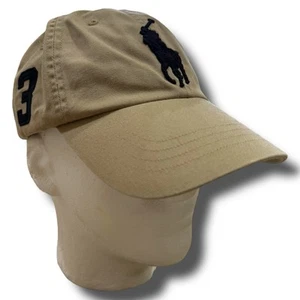 POLO Ralph Lauren Hat One Size Big Pony Adjustable Strapback Cap Puff Embroidery - Picture 1 of 7
