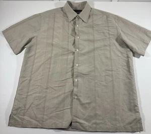 Axist Men's Short Sleeve Sixe XL Button Up Shirt Silk Touch Tan - Picture 1 of 7