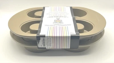 Williams Sonoma Mini Frigideira de Bolo Explosão Alumínio Fundido Antiaderente Conjunto de 2 NOVO - Imagem 1 de 4