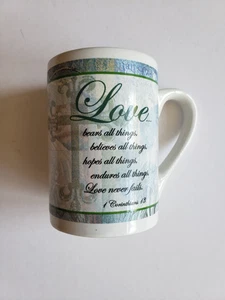 Love Mug with Scripture - 1 Corinthians 13 - Excellent Preowned - Picture 1 of 2