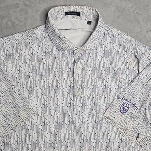 Turtleson Poloshirt Herren Large weiß Golfschläger Print Omni Hotels & Resorts - Bild 1 von 12