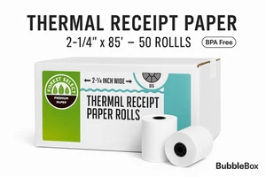 Forest Select Thermo Quittung Papier Rollen 2-1/4" x 85' BPA frei 50 Rollen - Bild 1 von 6