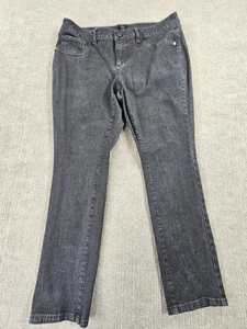 Gilli Jeans Damen 12P schwarz gerades Bein Stretch Denim Hose Mid Rise klassisch - Bild 1 von 16