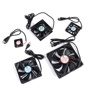 DC 5V USB Brushless Sleeve Bearing Fen Computer PC Silent Cooler Cooling Fan -ad - Photo 1/17