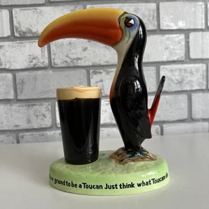 original 50er Jahre Guinness Tukan Figur von Carlton Ware. Voll markiert zum Sockel - Bild 1 von 11