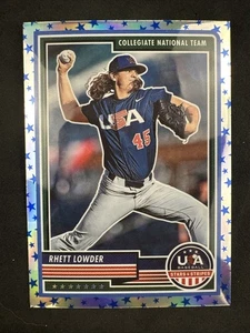 2023 Panini Stars & Stripes Rhett Lowder Blue Star Refractor - Picture 1 of 2