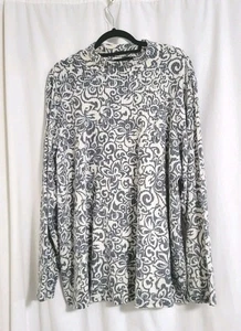 Suéter Susan Graver Fin de Semana 3XL Cuello Simulado Floral Manga Larga - Imagen 1 de 7