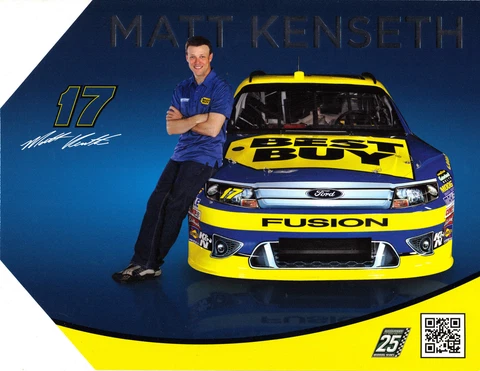 2012 MATT KENSETH "BEST BUY" #17 NASCAR SPRINT CUP SERIES  POSTCARD Cover