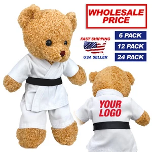 Individueller Stoffbär Karate Kampfsport Plüschtier Taekwondo Tier Geschenk Spielzeug - Bild 1 von 4
