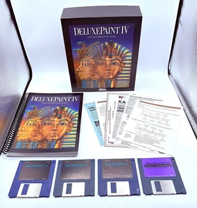 Deluxe Paint IV 4 for Commodore Amiga Complete Big Box 3.5" Floppy Disk *Tested* - Picture 1 of 3