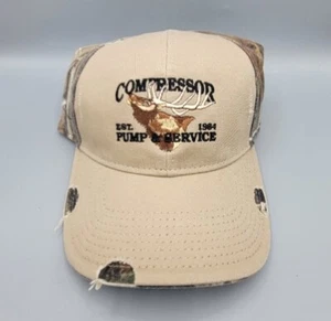 CPS Compressor Pump & Service Boise Idaho Distressed Camo Strapback Baseball Cap - Picture 1 of 3