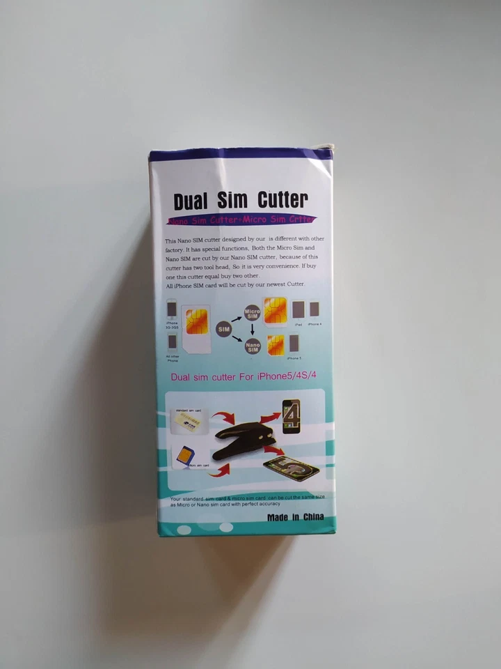 2 in 1 Dual Cutter Taglierina Micro Sim Nano Sim per iPhone + Adattatori - Immagine 1 di 1