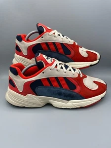 RARE Adidas Yung-1 Red/Navy/White B37615 Men's Trainers Size Uk 10 Eur 44.2/3 - Picture 1 of 10