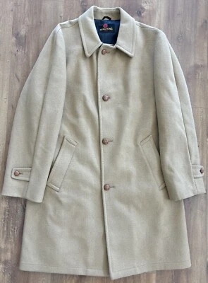 De Colección Zero King Daytons Marrón Lana Franela Forrada Gabardina Chaqueta Para Hombres Talla 40L Foto 1 de 4