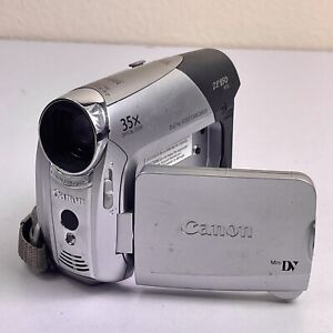Canon ZR850 Mini DV Camcorder No Battery Silver Tested And Works