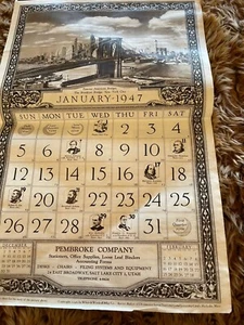 Calendario 1947 dei ponti americani confederati amichevoli date nascita generali - Foto 1 di 9