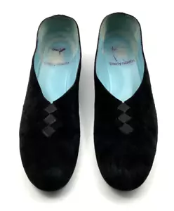 Women THIERRY RABOTIN Black Suede Slip On Shoes Size EU 38 US 7.5 Made In Italy - Picture 1 of 16