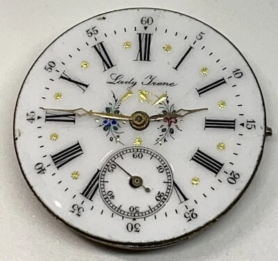 MOVIMIENTO RELOJ BOLSILLO LONGINES Lady Irene Dial Funciona Foto 1 de 4