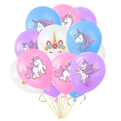 Globo unicornio dibujos animados película pony decoración fiesta cumpleaños 12" 20 un. Foto 1 de 4