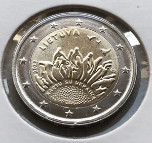 LITUANIA 2023 INSIEME CON L'UCRAINA MONETA 2 EURO NUOVA FDC - Imagen 1 de 1