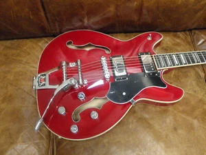 Hagstrom Tremar Viking Deluxe Semi-Hollow Electric Guitar, Resinator Fingerboard - Picture 1 of 9