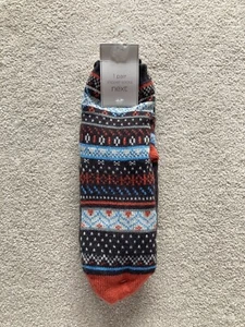 BNWT Next Boys Brown Fleece Lined Slipper Socks Grip Soles Size 12.5-3.5 - Picture 1 of 3