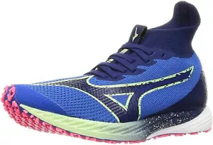 MIZUNO Men's Running Shoes WAVE DUEL NEO 2 Blue Yellow U1GD2100 US5(23cm) - Picture 1 of 7