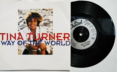 TINA TURNER 7" Way Of The World / I Don't Wanna Lose You UK SILVER Vinyl Label M - Image 1 of 4