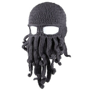 BomHCS Novetly Tentacle Octopus Cthulhu Knit Beanie Hat Cap Wind Mask Birthday