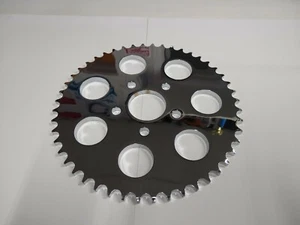 Chrome 48 Tooth Flat Sprocket For Harley XL FXST & FXD 1986/99 With A 530 Chain - Picture 1 of 3