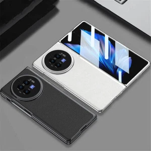 For Vivo X Fold3 Pro/Fold3 Slim Leather PC Case Borderless Glass Film Full Cover - Picture 1 of 22